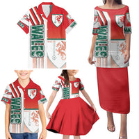 Wales Football Family Matching Puletasi and Hawaiian Shirt The Dragons Soccer - Road To Champion