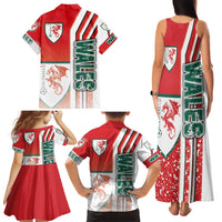 Wales Football Family Matching Tank Maxi Dress and Hawaiian Shirt The Dragons Soccer - Road To Champion - Wonder Print Shop