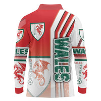 Wales Football Long Sleeve Polo Shirt The Dragons Soccer - Road To Champion - Wonder Print Shop