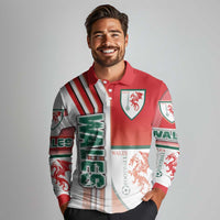 Wales Football Long Sleeve Polo Shirt The Dragons Soccer - Road To Champion - Wonder Print Shop
