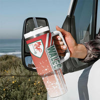 Wales Football Tumbler With Handle The Dragons Soccer - Road To Champion - Wonder Print Shop