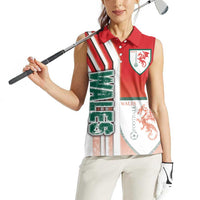 Wales Football Women Sleeveless Polo Shirt The Dragons Soccer - Road To Champion - Wonder Print Shop