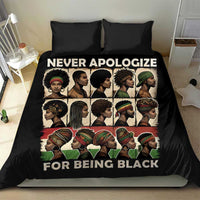 Never Apologize for Being Proudly Black Bedding Set African Human - Wonder Print Shop