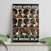 Never Apologize for Being Proudly Black Canvas Wall Art African Human - Wonder Print Shop