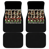 Never Apologize for Being Proudly Black Car Mats African Human - Wonder Print Shop