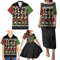 Never Apologize for Being Proudly Black Family Matching Puletasi and Hawaiian Shirt African Human - Wonder Print Shop