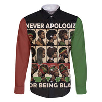 Never Apologize for Being Proudly Black Family Matching Puletasi and Hawaiian Shirt African Human - Wonder Print Shop