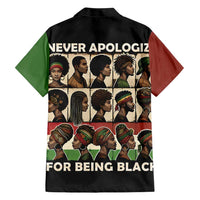 Never Apologize for Being Proudly Black Family Matching Short Sleeve Bodycon Dress and Hawaiian Shirt African Human - Wonder Print Shop