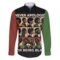 Never Apologize for Being Proudly Black Family Matching Short Sleeve Bodycon Dress and Hawaiian Shirt African Human - Wonder Print Shop