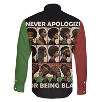 Never Apologize for Being Proudly Black Family Matching Short Sleeve Bodycon Dress and Hawaiian Shirt African Human - Wonder Print Shop
