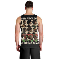 Never Apologize for Being Proudly Black Men Tank Top African Human - Wonder Print Shop