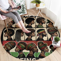 Never Apologize for Being Proudly Black Round Carpet African Human