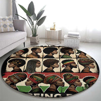 Never Apologize for Being Proudly Black Round Carpet African Human