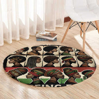 Never Apologize for Being Proudly Black Round Carpet African Human