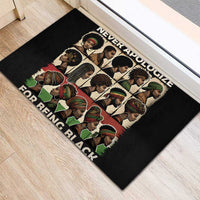 Never Apologize for Being Proudly Black Rubber Doormat African Human - Wonder Print Shop