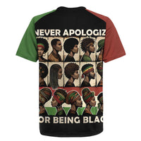 Never Apologize for Being Proudly Black Rugby Jersey African Human - Wonder Print Shop