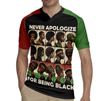 Never Apologize for Being Proudly Black Rugby Jersey African Human - Wonder Print Shop