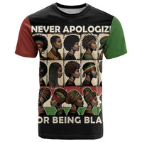 Never Apologize for Being Proudly Black T Shirt African Human - Wonder Print Shop