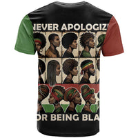 Never Apologize for Being Proudly Black T Shirt African Human - Wonder Print Shop