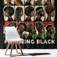 Never Apologize for Being Proudly Black Window Curtain African Human - Wonder Print Shop
