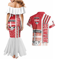 Denmark Football Couples Matching Mermaid Dress and Hawaiian Shirt Danish Dynamite Soccer - Road To Champion