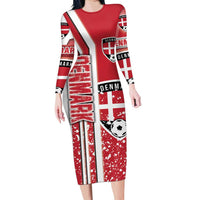 Denmark Football Family Matching Long Sleeve Bodycon Dress and Hawaiian Shirt Danish Dynamite Soccer - Road To Champion - Wonder Print Shop