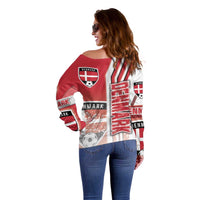 Denmark Football Off Shoulder Sweater Danish Dynamite Soccer - Road To Champion - Wonder Print Shop