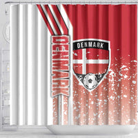 Denmark Football Shower Curtain Danish Dynamite Soccer - Road To Champion - Wonder Print Shop