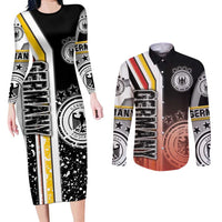 Germany Football Couples Matching Long Sleeve Bodycon Dress and Long Sleeve Button Shirt Die Mannschaft Soccer - Road To Champion