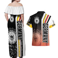 Germany Football Couples Matching Off Shoulder Maxi Dress and Hawaiian Shirt Die Mannschaft Soccer - Road To Champion