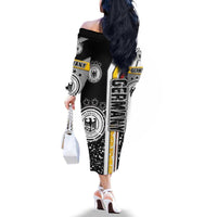 Germany Football Family Matching Off The Shoulder Long Sleeve Dress and Hawaiian Shirt Die Mannschaft Soccer - Road To Champion