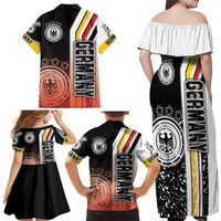 Germany Football Family Matching Off Shoulder Maxi Dress and Hawaiian Shirt Die Mannschaft Soccer - Road To Champion - Wonder Print Shop