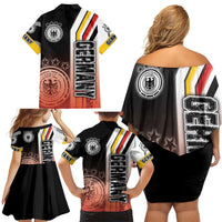 Germany Football Family Matching Off Shoulder Short Dress and Hawaiian Shirt Die Mannschaft Soccer - Road To Champion - Wonder Print Shop