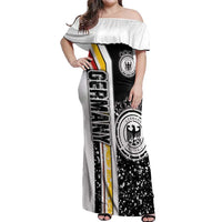 Germany Football Off Shoulder Maxi Dress Die Mannschaft Soccer - Road To Champion - Wonder Print Shop