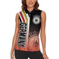Germany Football Women Sleeveless Polo Shirt Die Mannschaft Soccer - Road To Champion - Wonder Print Shop