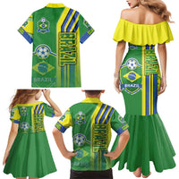 Brazil Football Family Matching Mermaid Dress and Hawaiian Shirt Selecao Soccer - Road To Champion - Wonder Print Shop