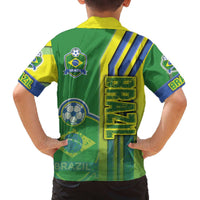 Brazil Football Family Matching Off The Shoulder Long Sleeve Dress and Hawaiian Shirt Selecao Soccer - Road To Champion