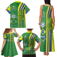 Brazil Football Family Matching Tank Maxi Dress and Hawaiian Shirt Selecao Soccer - Road To Champion - Wonder Print Shop