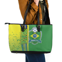 Brazil Football Leather Tote Bag Selecao Soccer - Road To Champion
