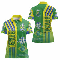 Brazil Football Women Polo Shirt Selecao Soccer - Road To Champion - Wonder Print Shop