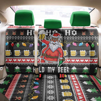Ho Ho Ho Hold My Beer Santa African Back Car Seat Cover Laugh With Beer On Christmas - Wonder Print Shop
