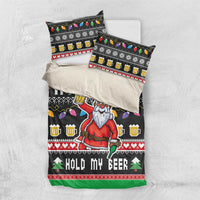 Ho Ho Ho Hold My Beer Santa African Bedding Set Laugh With Beer On Christmas - Wonder Print Shop