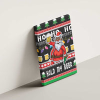 Ho Ho Ho Hold My Beer Santa African Canvas Wall Art Laugh With Beer On Christmas - Wonder Print Shop