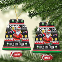 Ho Ho Ho Hold My Beer Santa African Ceramic Ornament Laugh With Beer On Christmas - Wonder Print Shop