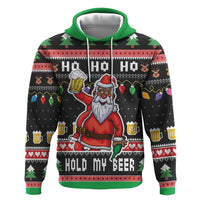 Ho Ho Ho Hold My Beer Santa African Hoodie Laugh With Beer On Christmas - Wonder Print Shop