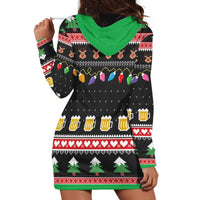 Ho Ho Ho Hold My Beer Santa African Hoodie Dress Laugh With Beer On Christmas - Wonder Print Shop