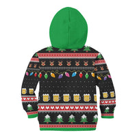 Ho Ho Ho Hold My Beer Santa African Kid Hoodie Laugh With Beer On Christmas - Wonder Print Shop