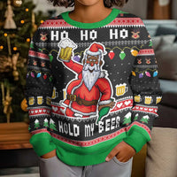 Ho Ho Ho Hold My Beer Santa African Kid Ugly Christmas Sweater Laugh With Beer On Christmas - Wonder Print Shop