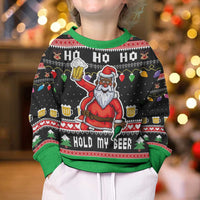 Ho Ho Ho Hold My Beer Santa African Kid Ugly Christmas Sweater Laugh With Beer On Christmas - Wonder Print Shop