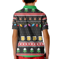 Ho Ho Ho Hold My Beer Santa African Kid Polo Shirt Laugh With Beer On Christmas - Wonder Print Shop